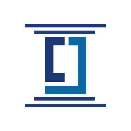 Initial letters of the CJ logo. clean and simple modern design.のイラスト素材