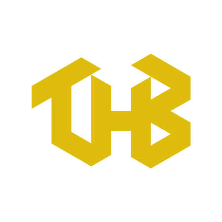 Initials THB vector logo. in a clean and simple modern style. three-letter combination.のイラスト素材