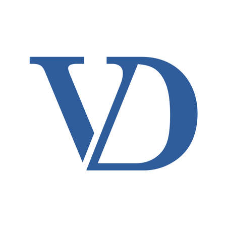 Initial logo letter VD. classic and clean minimalist design styleのイラスト素材