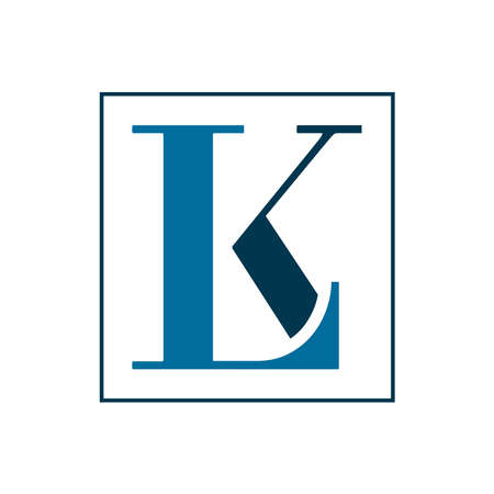 Initial logo letter LK. classic and clean minimalist design styleのイラスト素材