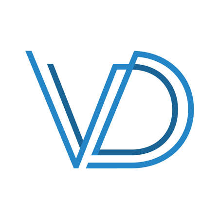 Initial logo letter VD. minimalist and clean designのイラスト素材