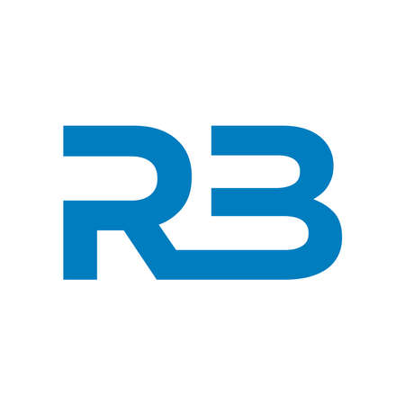 Initials logo vector letter RB. modern and clean  designのイラスト素材