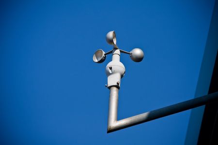 Anemometer at a meteorological stationの写真素材