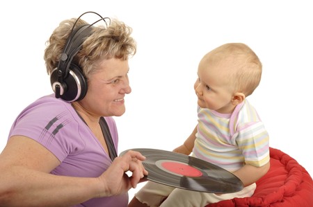 play with dj grandmaの写真素材