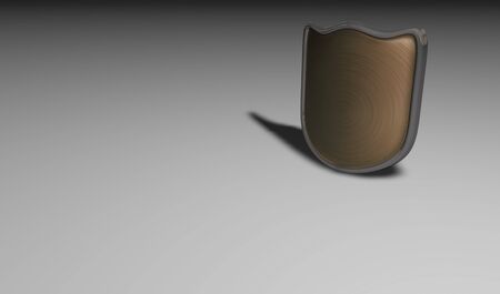 3d illustration shieldの写真素材