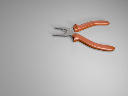 Pliers three-dimensional drawing workの写真素材