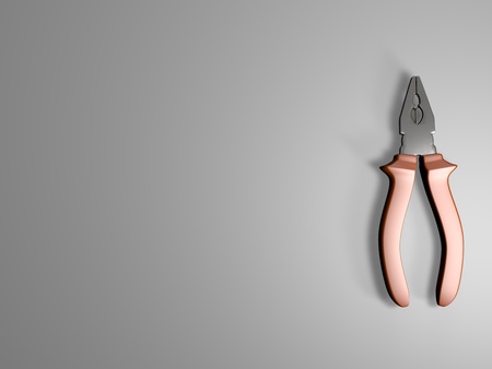 Pliers three-dimensional drawing workの写真素材