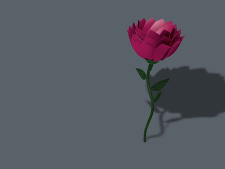 flower and rings 3d illustration backgroundの写真素材