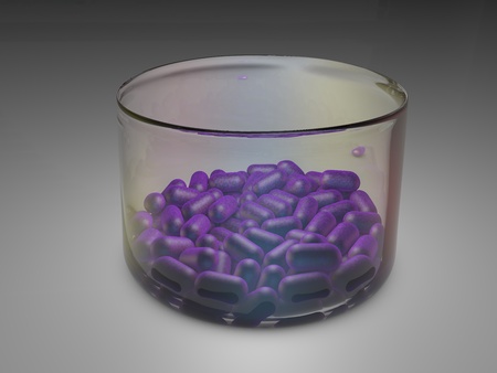 cup and battery 3d Ilustrationの写真素材