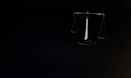 3d illustration of justice scalesの写真素材