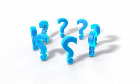 Three-dimensional abstract Question markの写真素材