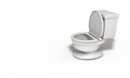 Water closet right view 3D rendering