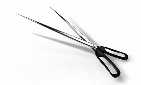 Background of Scissors model, 3d renderの写真素材