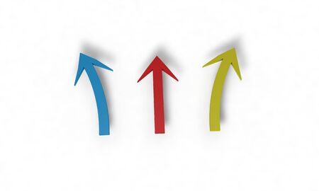 Select direction concept, 3d render workingの写真素材