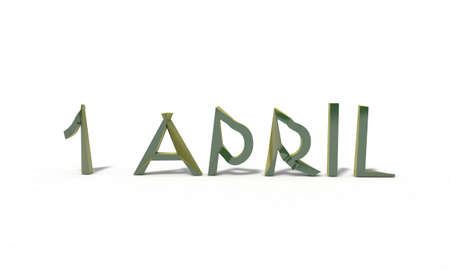 1 april concept, 3d render workingの写真素材