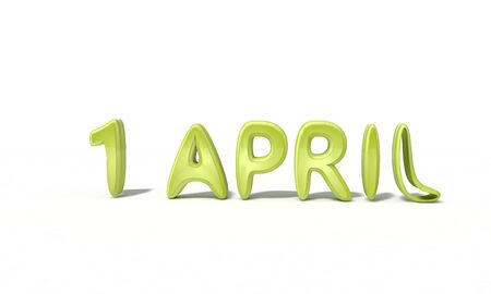 Background of 1 april, 3d render workingの写真素材