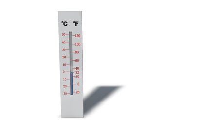 Thermometer model working, 3d render wprkingの写真素材