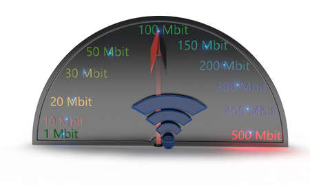 Wifi speed concept of background, 3d renderの写真素材