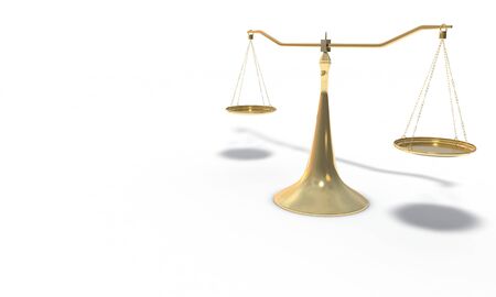 Background of gold scales, 3d render workingの写真素材