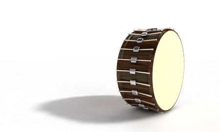 Ramazan drum isolated on the white, 3d render workingの写真素材