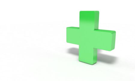 Medicine symbol on white, 3d render workingの写真素材