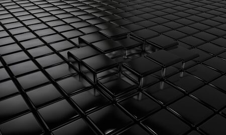 Background of cubes floor, 3d render