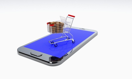 Internet purchases concept, 3d renderの写真素材