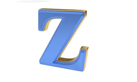 Z gold dual layer case,on white 3d renderの写真素材