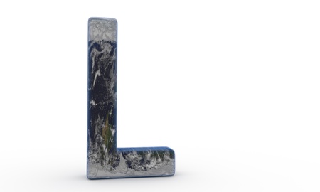 World plated letter L background paper, 3d render0の写真素材