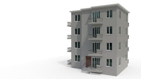 An architectural project that's under construction, 3d render