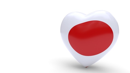 Japan join concept of love background, 3d renderの写真素材