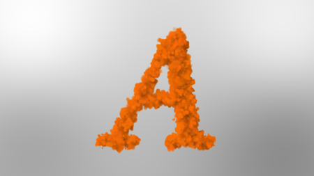 Cloud effect alphabets, letter Aの写真素材