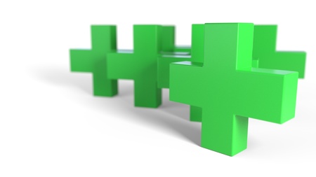 Medicine symbol on a white background, 3d renderの写真素材