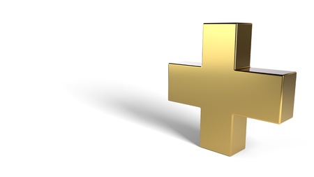 Medicine symbol on a white background, 3d renderの写真素材