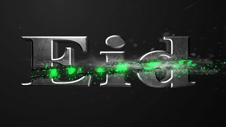 Crossfire Effects eid on dark backgorund, 3D Rendering