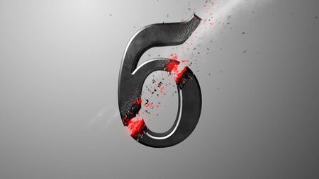 Crossfire Effects alphabet on dark backgorund, 3D Renderingの写真素材