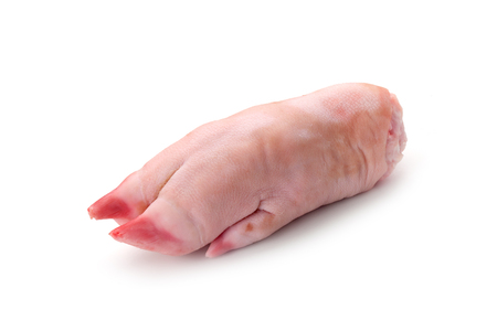 leg of pork on white backgroundの写真素材