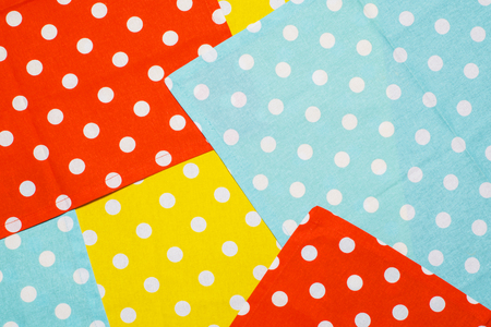 Colorful polka dot napkins pattern.