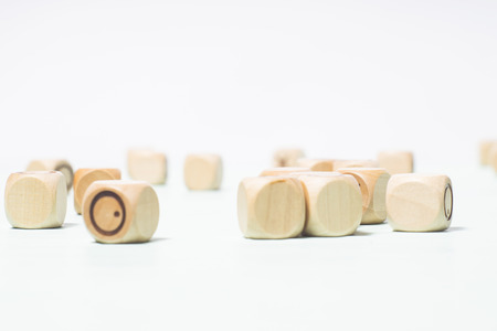 Small wooden cubes.の写真素材