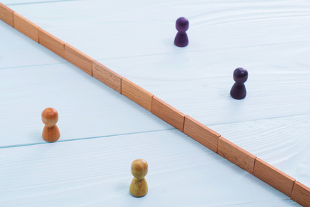 The concept of misunderstanding, a barrier in relations, denial of society. Barriers between people,...