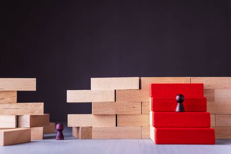 Business decision career path choice or strategy. Concept of unequal career opportunities. Career...