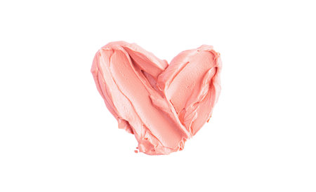 Clay mask smear smudge isolated on white background. Facial mask, skincare beauty product swatch closeup.の写真素材