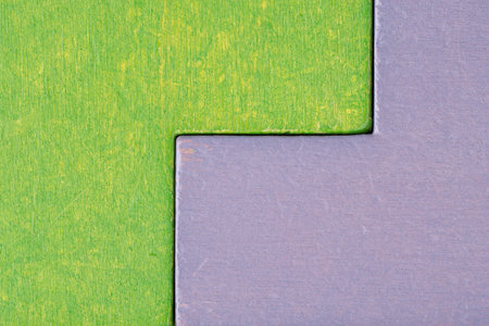 Abstract wooden background. Different shapes wooden blocks, macro shotの写真素材
