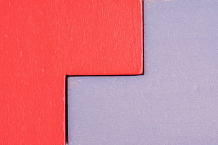 Abstract wooden background. Different shapes wooden blocks, macro shotの写真素材