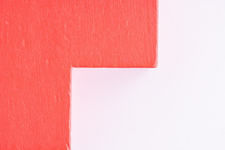 Abstract wooden background. Different shapes wooden blocks on white background, macro shotの写真素材
