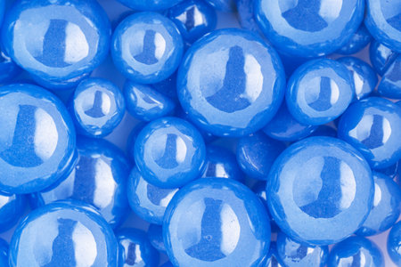 Abstract composition with blue hemispheres. Abstract blue backgroundの写真素材