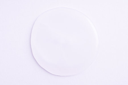 Transparent cosmetic sample texture with bubbles.の写真素材