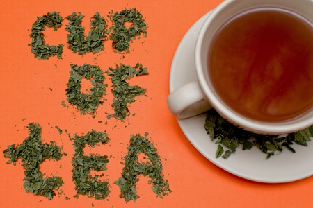Cup of tea with mint の写真素材