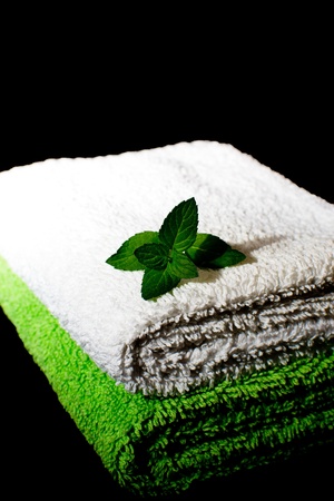 spa concept on black backgroundの写真素材