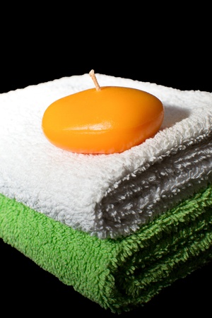 spa concept on black backgroundの写真素材